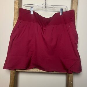 Adidas Maroon Golf Tennis Skort Skirt with built in shorts